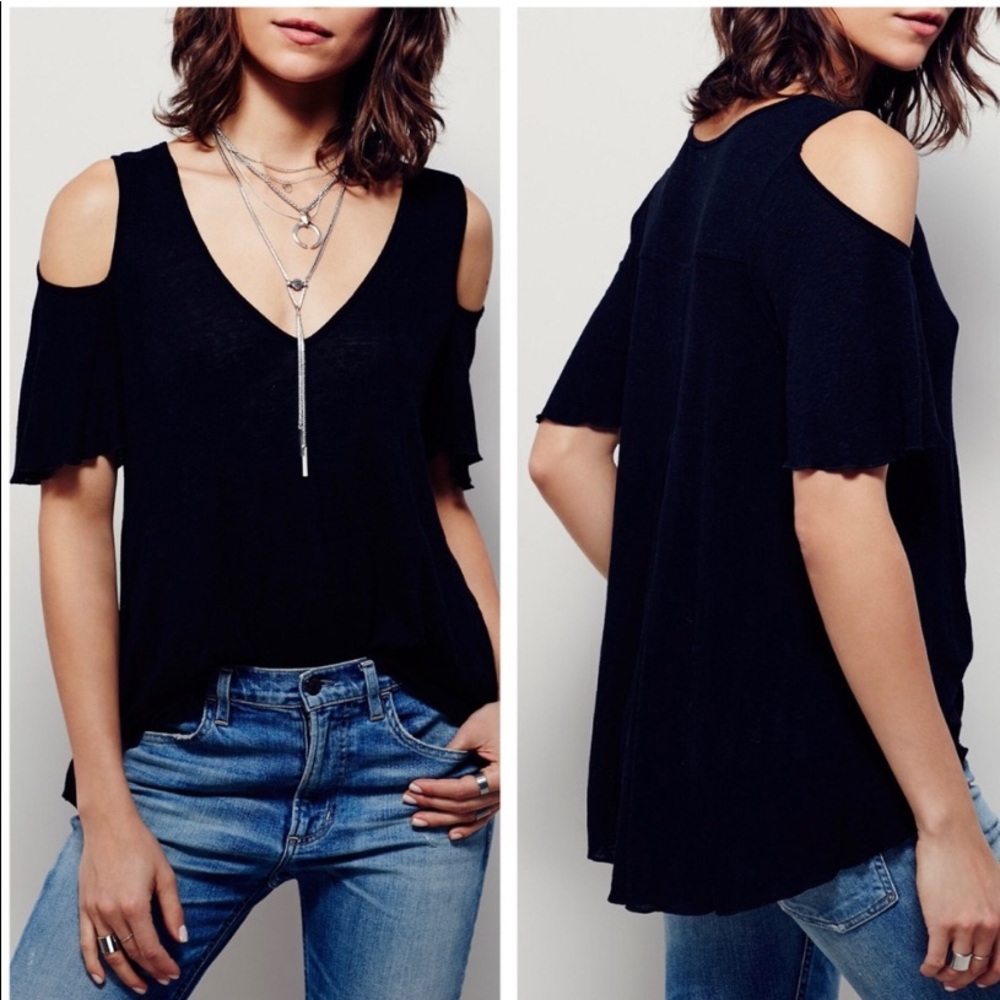 Free People Bittersweet Cold Shoulder Top